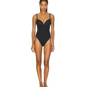 Skims Push-up Thong Bodysuit in Onyx